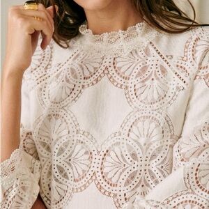 Sezane Bianca Blouse Sz 36